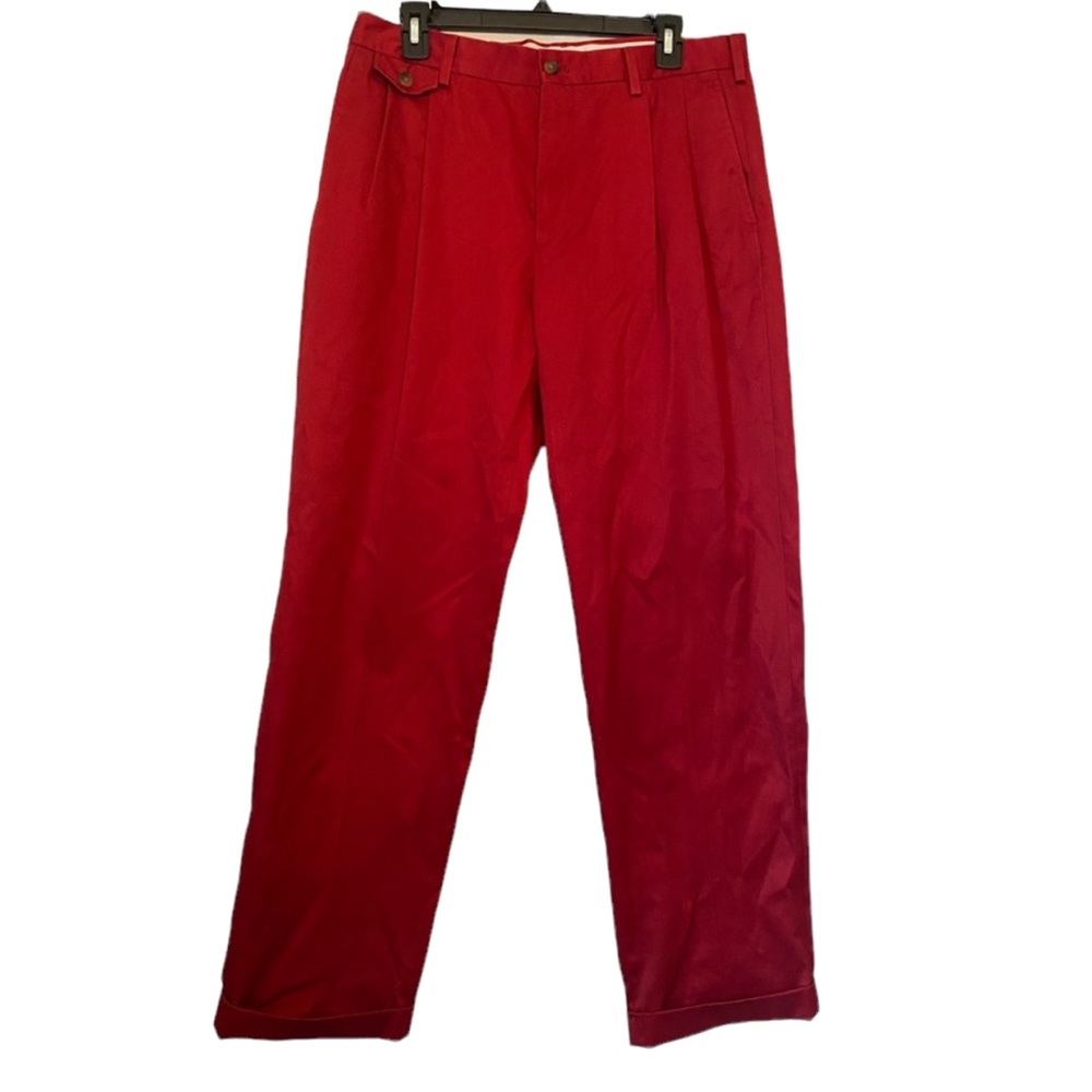 Lands’ End Women’s Burgundy Traditional Fit Trousers